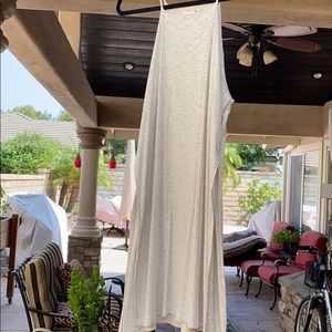 Cream long, tank top.